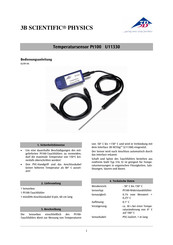3B SCIENTIFIC PHYSICS U11330 Instructions D'utilisation