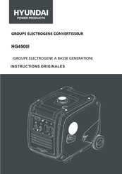 Hyundai power products HG4500I Instructions Originales