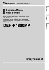 Pioneer DEH-P4800MP Mode D'emploi