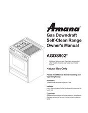 Amana AGDS902WW Manuel De L'utilisateur