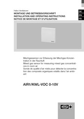Helios AIR1/KWL-VOC 0-10V Notice De Montage Et D'utilisation