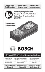 Bosch BLAZE GLM165-22 Consignes De Sécurité/D'utilisation