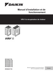 Daikin VRV 5 REYA12A7Y1B Manuel D'installation Et De Fonctionnement