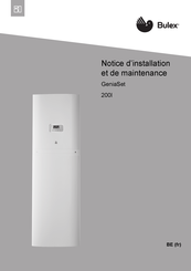 bulex GeniaSet 200l Notice D'installation Et De Maintenance