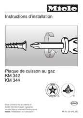 Miele KM 344 Instructions D'installation