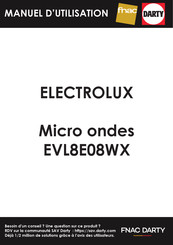 Electrolux KVLBE08WX Notice D'utilisation