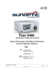 Sunoptic Surgical Titan X400 Mode D'emploi