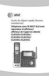AT&T CL83101 Guide De Départ Rapide