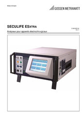 Gossen MetraWatt SECULIFE ESXTRA Mode D'emploi