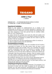 Trigano ABRI 2.75m2 Instructions De Montage