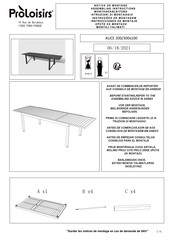 Proloisirs ALICE 300x100 Notice De Montage