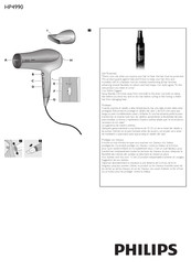 Philips SalonDry Pro HP4990/03 Guide Rapide