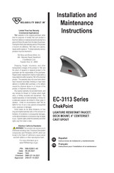T&S EC-3113 Serie Instructions Pour L'installation Et La Maintenance