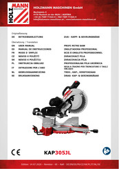 HOLZMANN MASCHINEN KAP 305JL Mode D'emploi