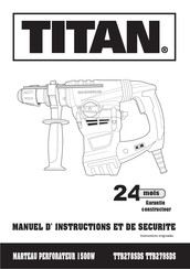 Titan TTB279SDS Manuel D'instructions Et De Sécurité