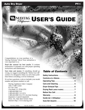 Maytag Performa PY-1 Guide De L'utilisateur