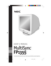 NEC MultiSync FP1355 Mode D'emploi