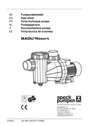 Speck pumpen BADU Resort 70 Fiche Technique