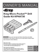 Kreg Micro-Pocket KPHA730 Manuel