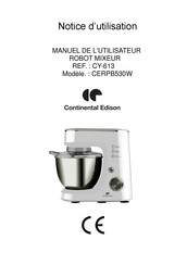 CONTINENTAL EDISON CERPB530W Notice D'utilisation