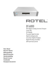 Rotel DT-6000 Manuel De L'utilisateur