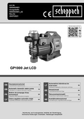 Scheppach GP1000 Jet LCD Traduction Des Instructions D'origine
