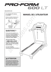 Pro-Form 600 LT Manuel De L'utilisateur