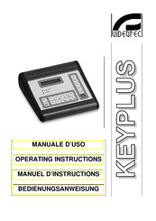 Videotec KEYPLUS Manuel D'instructions