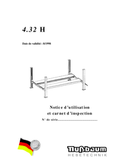 Nußbaum Hebetechnik 4.32 H Notice D'utilisation