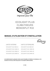 Argo ECOLIGHT PLUS 12000 UE Manuel D'utilisation Et D'installation