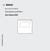 Bosch Climate 5000 Serie Instructions D'installation
