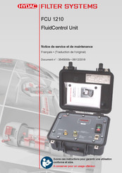 HYDAC FILTER SYSTEMS FCU 1210 Notice De Service Et De Maintenance