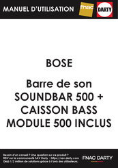 Bose SOUNDBAR 500 Mode D'emploi