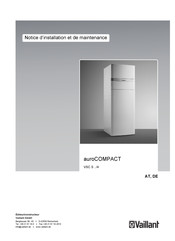 Vaillant auroCOMPACT VSC S 206/4-5 190 Notice D'installation Et De Maintenance
