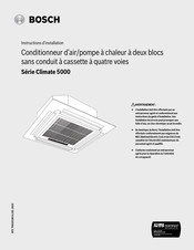 Bosch Climate 5000 Série Instructions D'installation