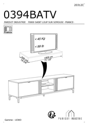 Parisot Industrie 0394BATV Instructions De Montage