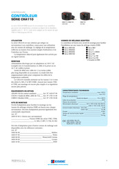 Esbe CRA110 Serie Guide Rapide