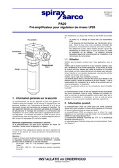 Spirax Sarco PA20 Guide Rapide