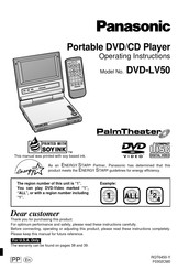 Panasonic DVD-LV50 Manuel D'utilisation