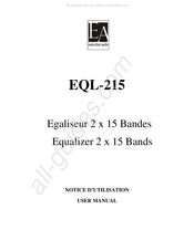 Executive Audio EQL-215 Notice D'utilisation