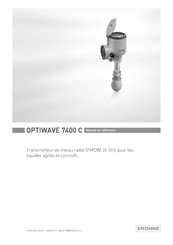 Krohne OPTIWAVE 7400 C Manuel De Référence