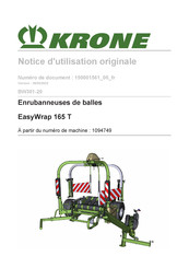 Krone 1094749 Notice D'utilisation Originale