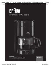 Braun Aromaster Classic KF 47/1 Mode D'emploi