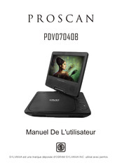 Sylvania ProScan PDVD7040B Manuel De L'utilisateur