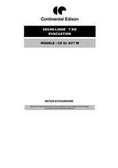 CONTINENTAL EDISON CE SL EV7 W Notice D'utilisation