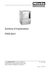 Miele professional PWD 8541 Serie Schéma D'implantation