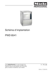 Miele professional PWD 8541 MD Schéma D'implantation