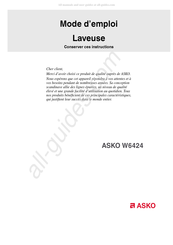 Asko W6424 Mode D'emploi