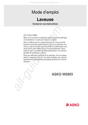 Asko W6903 Mode D'emploi