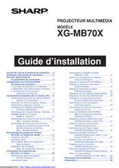 Sharp Notevision XG-MB70X Guide D'installation